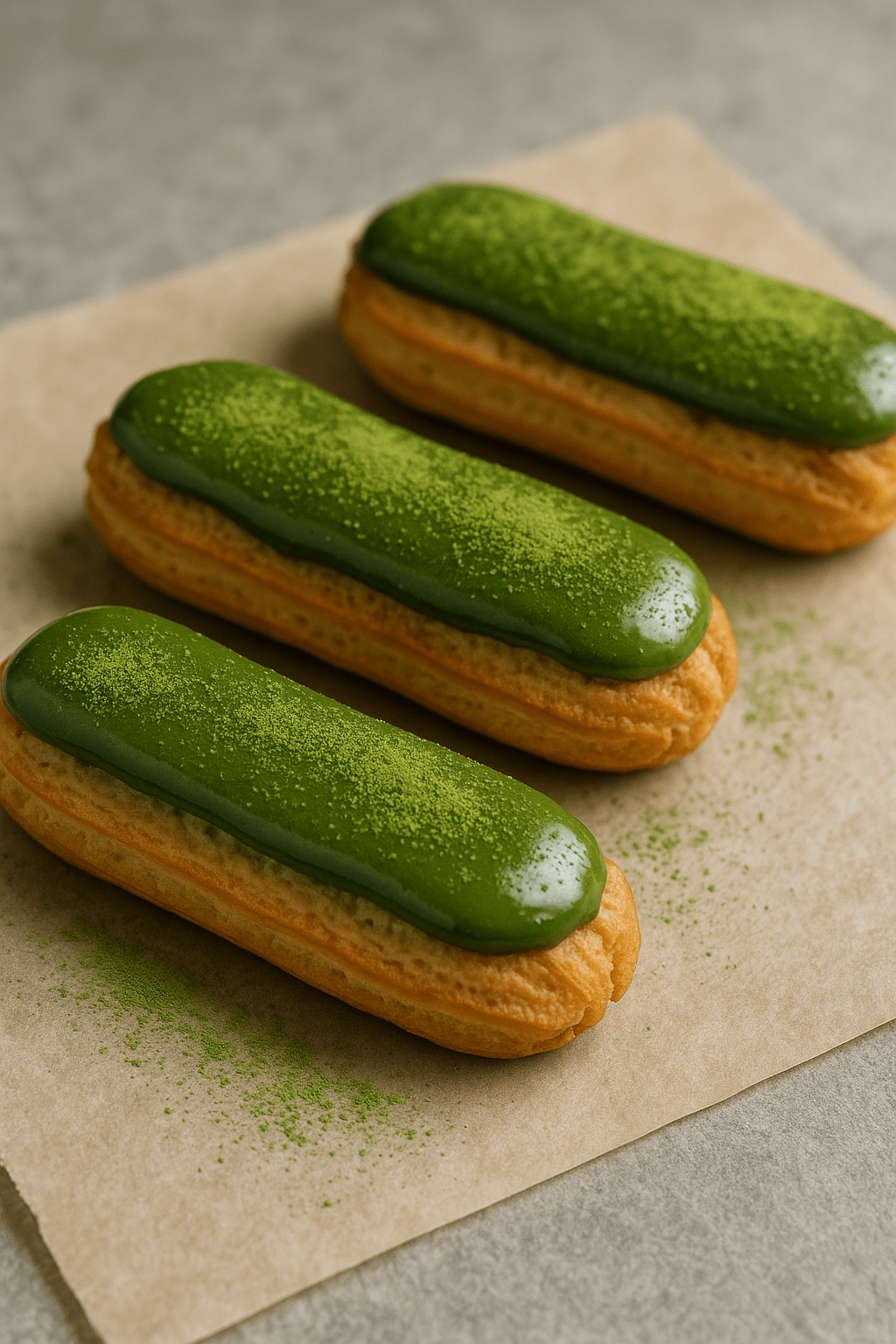 Recette d'éclairs au Matcha