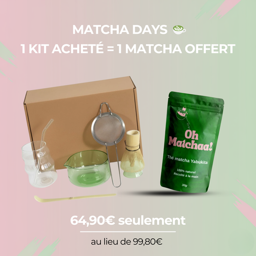 1 kit à matcha acheté, 1 matcha offert !