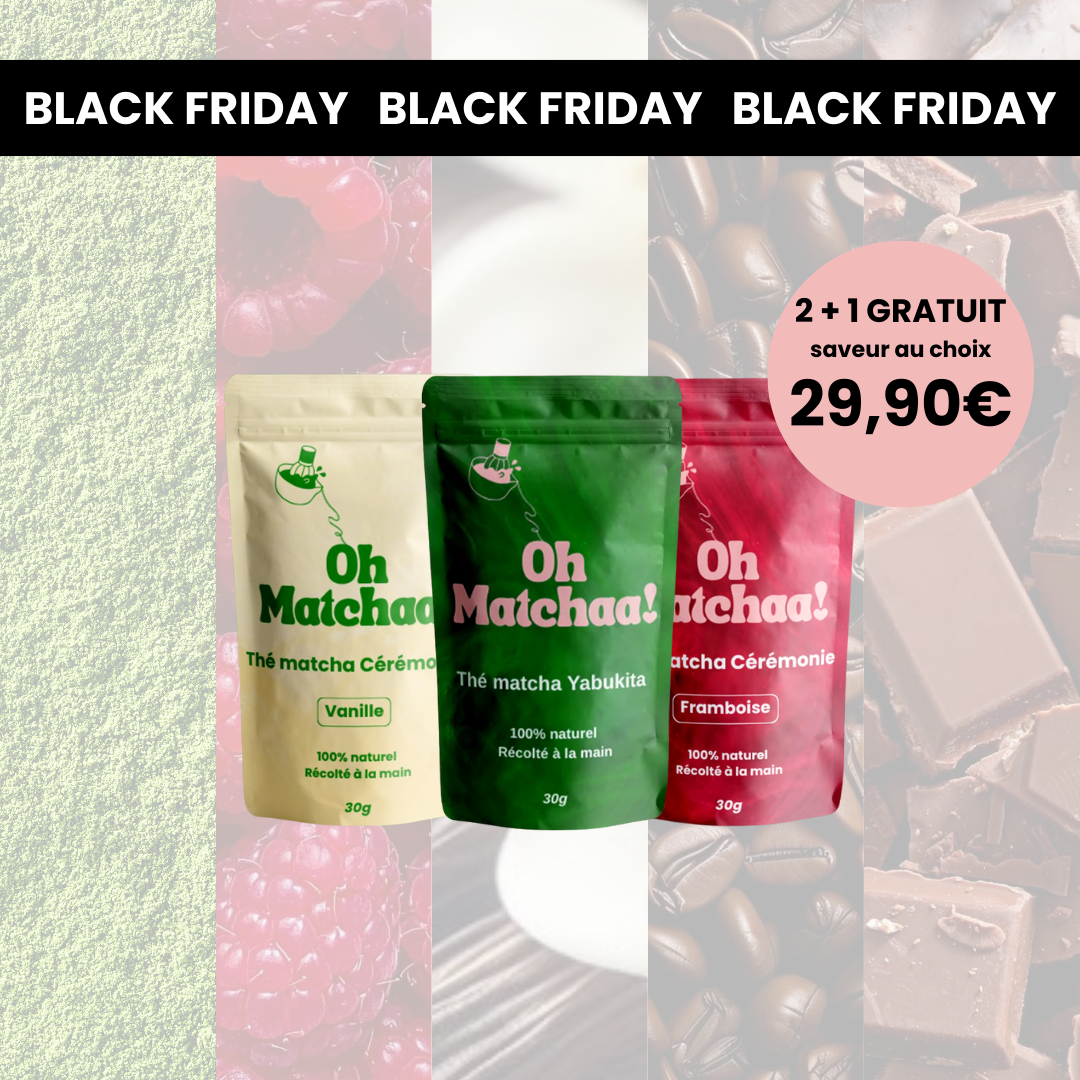 2 matchas achetés, le 3e offert !