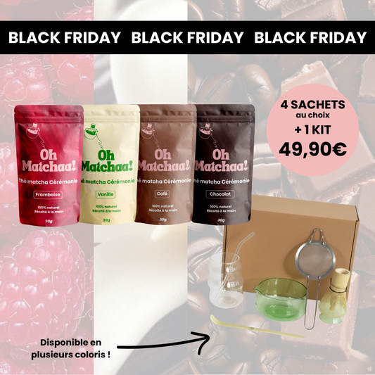 1 kit + 4 matchas aromatisés !