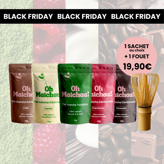 1 matcha + 1  fouet en bambou à 19,90€ !