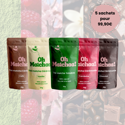 Offre Early Black Friday - 5 matchas = 99,90€ au lieu de 174,50€ 🍵🖤