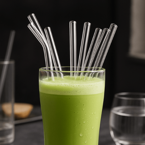 lot de pailles en verre reutilisables
