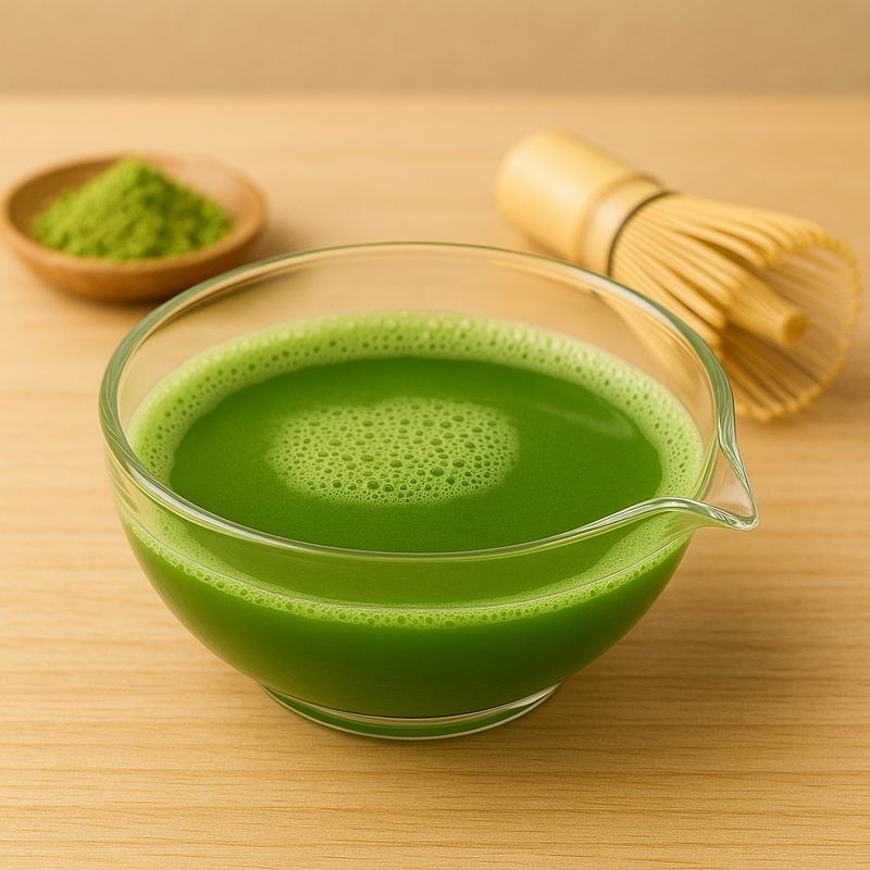 Bol à thé matcha en verre