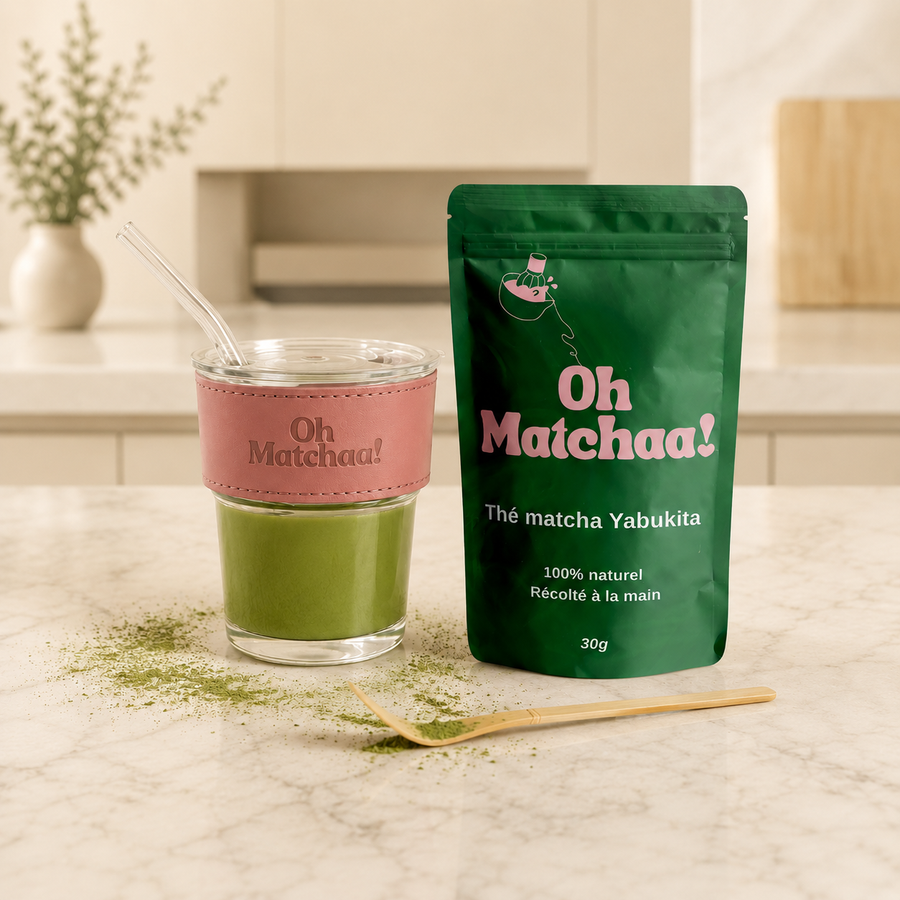 Pack verre à matcha nomade OhMatchaa et matcha cérémonie 30g